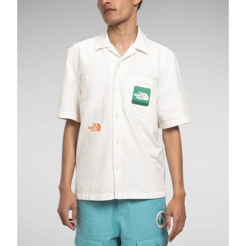 The North Face Button Valley Utility Earth Day Shirt Mens S  Circular Short Slv
